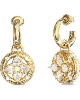 Σκουλαρίκια Guess Steel Spinning Bloom JUBE06463JWYGT/U