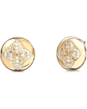 Σκουλαρίκια Guess Steel Spinning Bloom JUBE06467JWYGT/U