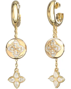 Σκουλαρίκια Guess Steel Spinning Bloom JUBE06471JWYGT/U
