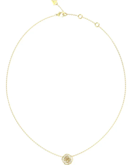 Necklace Κολιέ Guess Steel Morning Grace JUBN06379JWYGT/U, Zircon, Gold