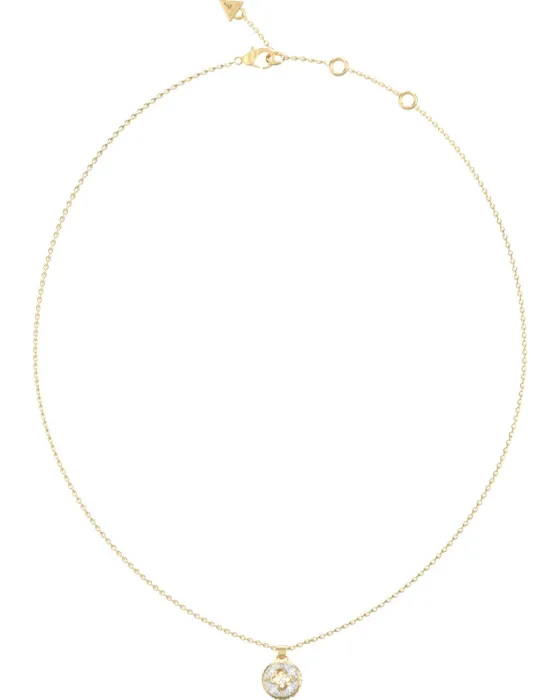 Necklace Κολιέ Guess Steel 4G Supreme JUBN06393JWYGT/U, Zircon, White