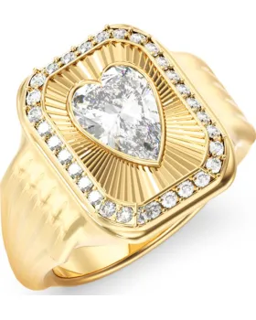 Δαχτυλίδι Guess Steel Crystal Love JUBR06356JWYG-No.56