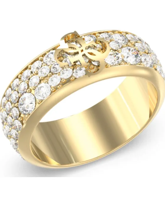 Rings Δαχτυλίδι Guess Steel 4G Supreme, Zircon, Gold