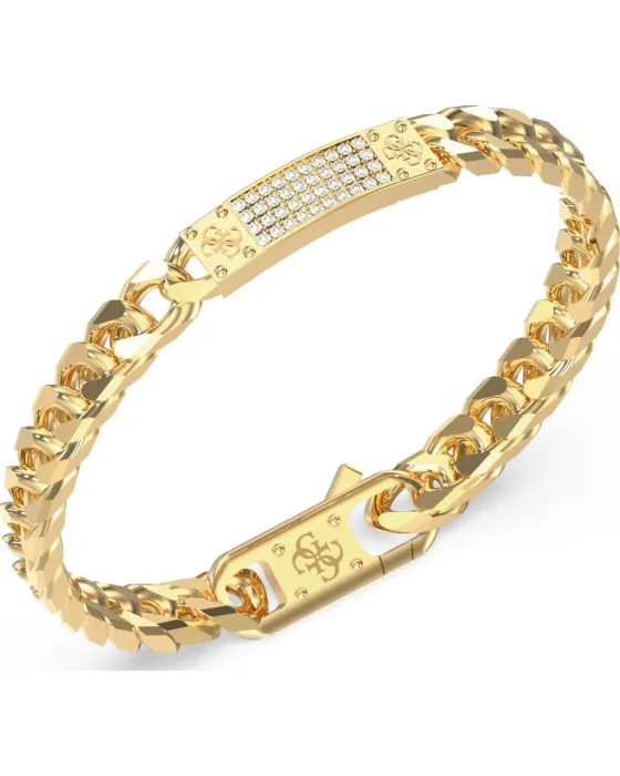 Bracelets Βραχιόλι Guess Steel 4G Frontiers JUMB06031JWYGS, Zircon, White