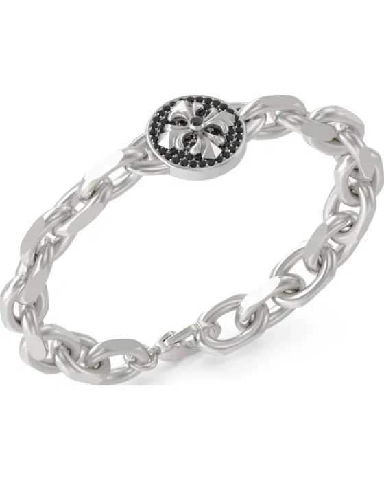 Bracelets Βραχιόλι Guess Steel Savage Rebel JUMB06056JWRHL, Zircon, Black