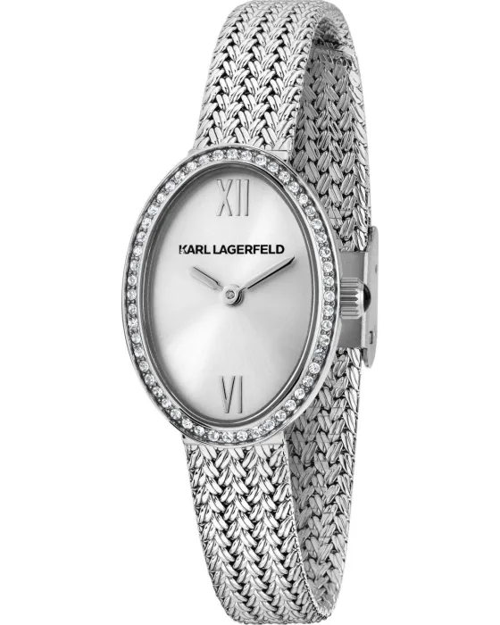 Women's watch Karl Lagerfeld Oval Allure R0553114506, Silver dial, Bracelet in Stainless Steel