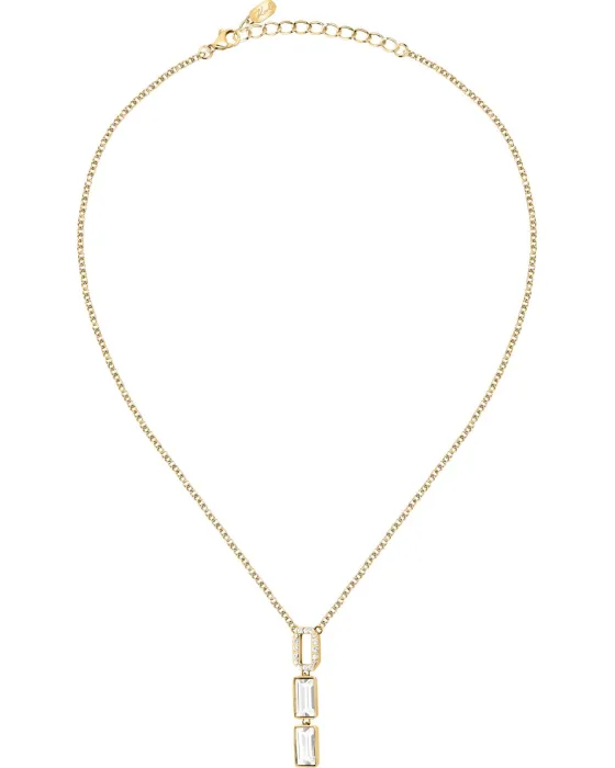 Necklace Κολιέ Karl Lagerfeld Crystals KLAYC08, Stainless steel, Gold