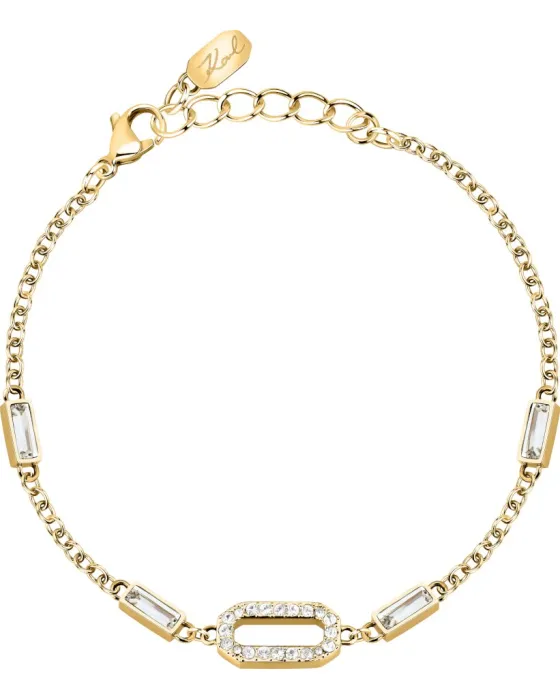 Bracelets Βραχιόλι Karl Lagerfeld Crystals KLAYC20, Stainless steel, Gold