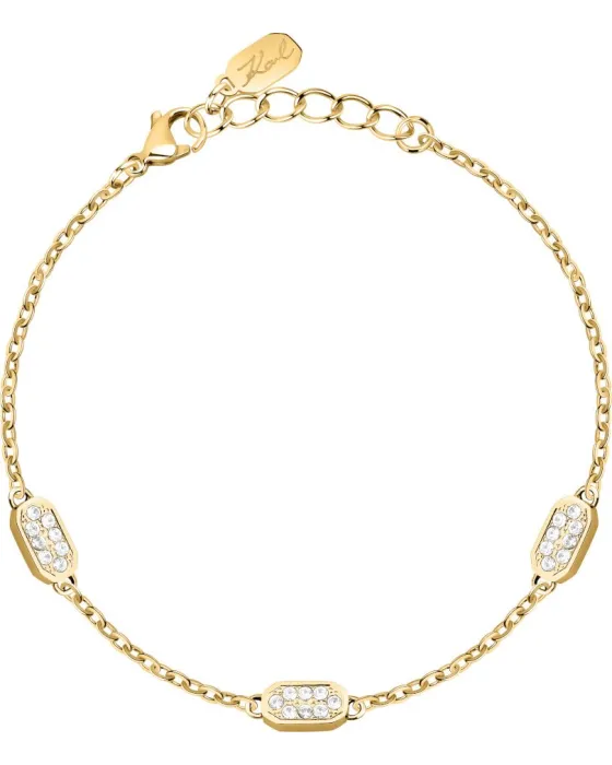 Βραχιόλια Βραχιόλι Karl Lagerfeld Crystals KLAYC60, Ανοξείδωτο ατσάλι, Χρυσό