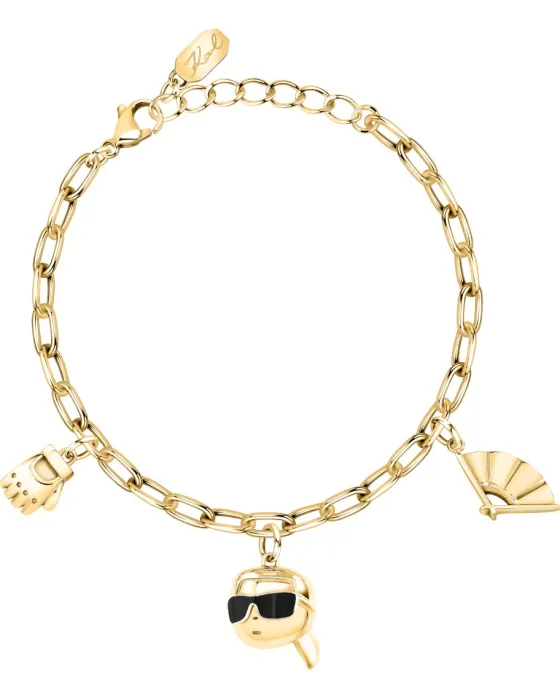 Bracelets Βραχιόλι Karl Lagerfeld Charms KLAYD13, Stainless steel, Gold