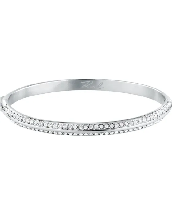 Bracelets Βραχιόλι Karl Lagerfeld Bond Pave KLBJY06, Stainless steel, Silver