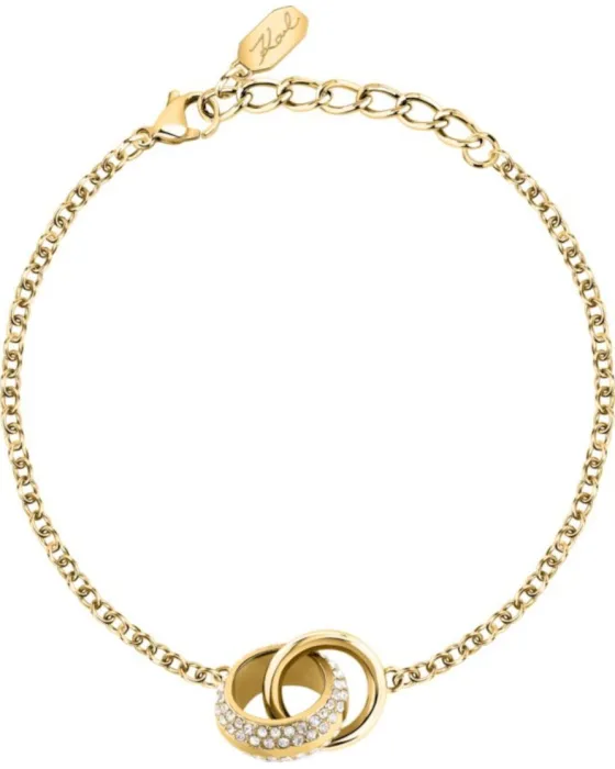 Bracelets Βραχιόλι Karl Lagerfeld Bond Pave KLBJY07, Stainless steel, Gold