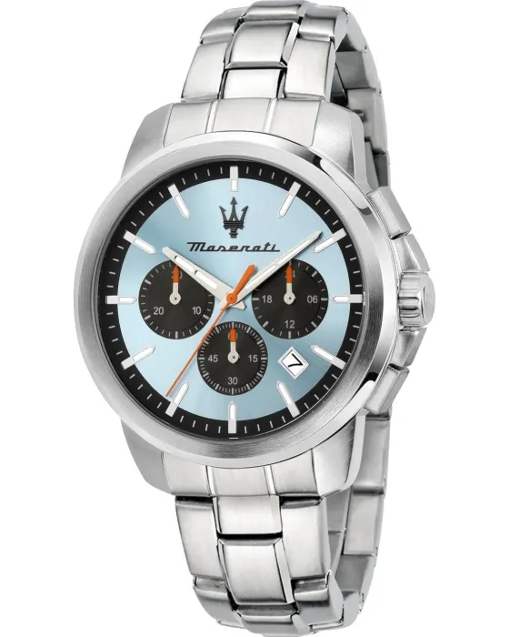 Men's watch Maserati Successo Chronograph R8873621044, Blue dial, Bracelet in Stainless Steel