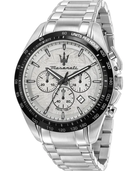 Men's watch Maserati Traguardo Chronograph R8873612068, Silver dial, Bracelet in Stainless Steel
