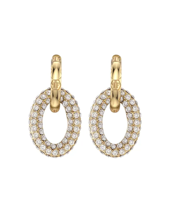 Earings Σκουλαρίκια Philipp Plein Eternal Crystals PJ2HA06EU, Stainless steel, Gold