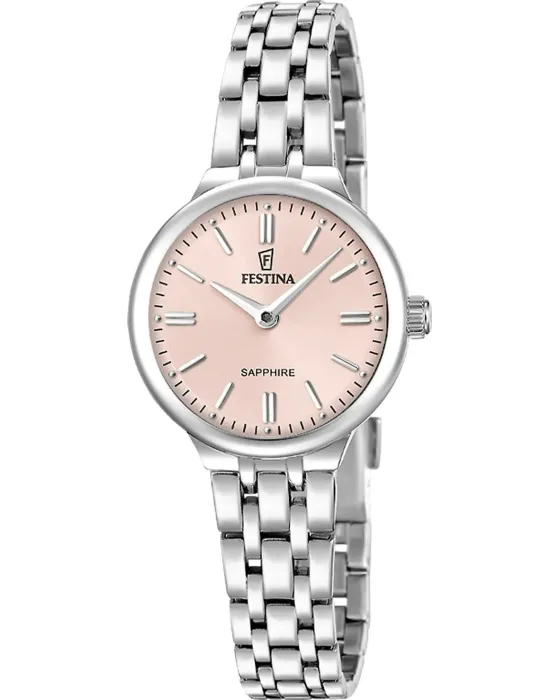 Γυναικείο ρολόι Festina Mademoiselle F20744 / 2, Ροζ καντράν, Μπρασελέ από Ανοξείδωτο ατσάλι