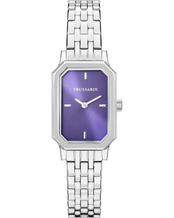 Γυναικείο ρολόι Trussardi T-Brera R2453179500, Μωβ καντράν, Μπρασελέ από Ανοξείδωτο ατσάλι