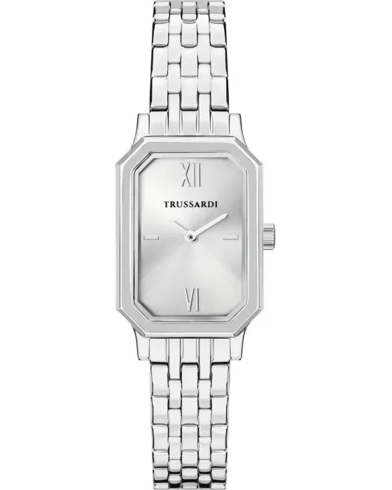 Γυναικείο ρολόι Trussardi T-Brera R2453179502, Ασημί καντράν, Μπρασελέ από Ανοξείδωτο ατσάλι
