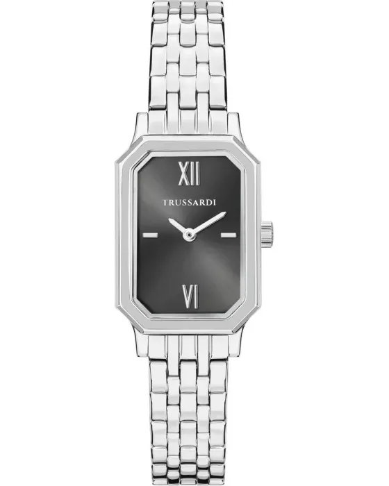 Γυναικείο ρολόι Trussardi T-Brera R2453179503, Μαύρο καντράν, Μπρασελέ από Ανοξείδωτο ατσάλι