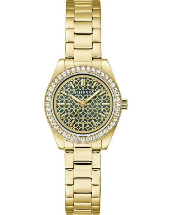 Γυναικείο ρολόι Guess Mini Luna GW1100L2, Πράσινο / Χρυσό καντράν, Μπρασελέ από Ανοξείδωτο ατσάλι