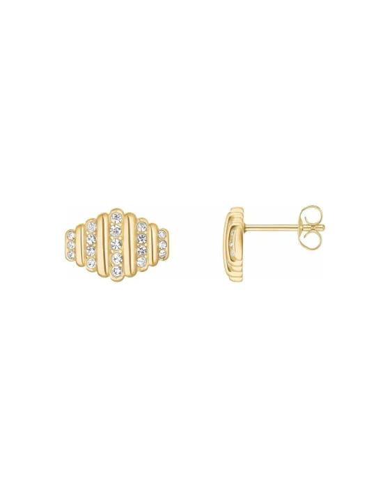 Σκουλαρίκια Σκουλαρίκια Rosefield Striped Studs JESSG-J1282, Ανοξείδωτο ατσάλι, Χρυσό