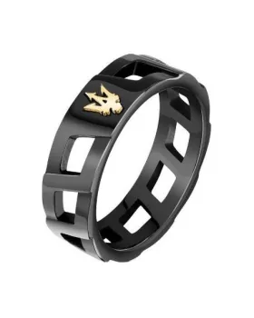 Δαχτυλίδι Maserati Iconic JM334AVD510, Stainless steel, Black