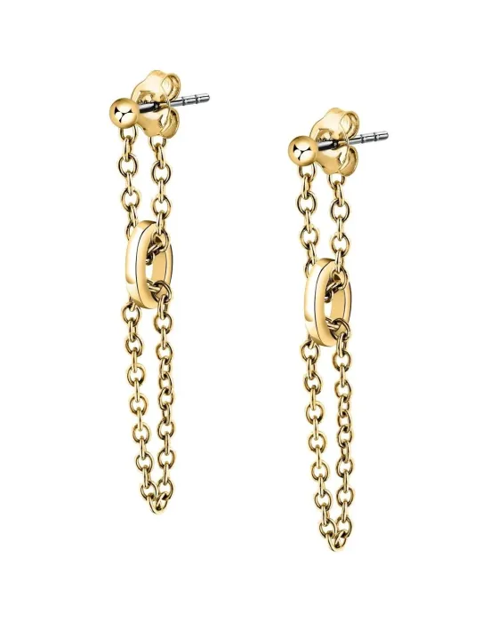 Earings Σκουλαρίκια Trussardi Trussardi T-Design TJAXA37, Stainless steel, Gold