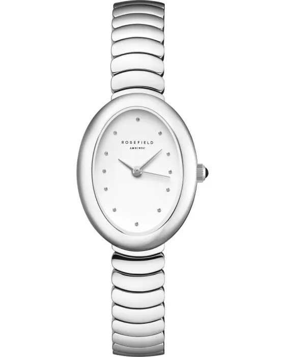 Female watch Rosefield Ovale OVWSSS-OV20, White dial, Bracelet in Stainless Steel