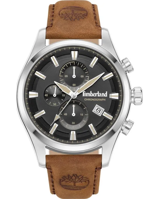 Male watch Timberland Ashmont Chronograph TDWGC0109301, Black dial, Strap in Leather