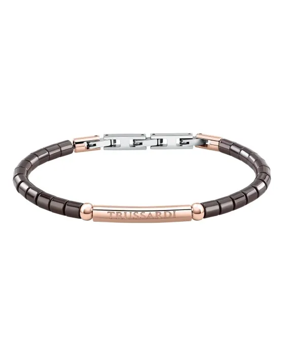 Bracelets Βραχιόλι Trussardi T-Ceramic TJAXE02, Ceramic / Stainless steel, Black / Rose gold
