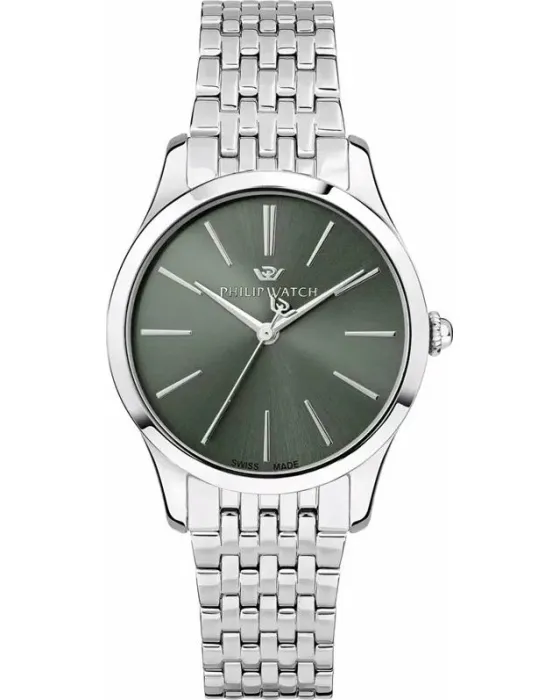 Γυναικείο ρολόι Philip Watch Grace R8253208529, Λαδί καντράν, Μπρασελέ από Ανοξείδωτο ατσάλι