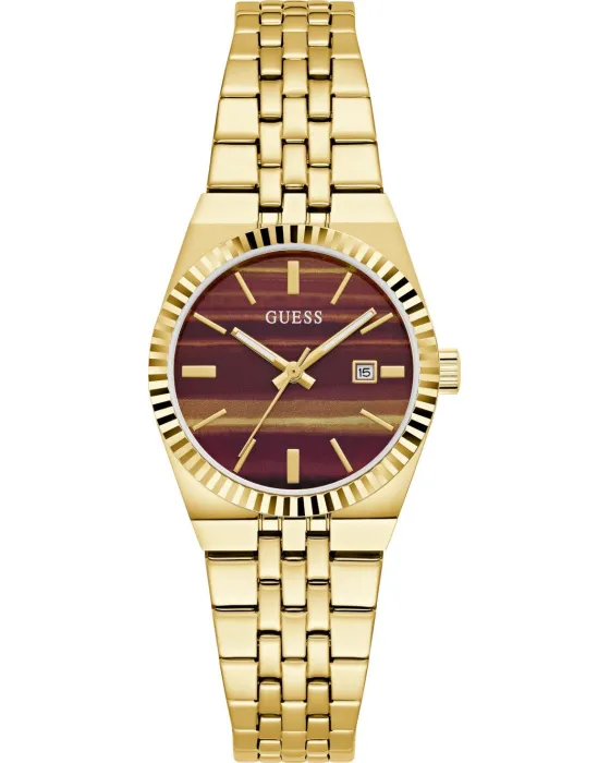 Γυναικείο ρολόι Guess Vera GW1102L2, Μπορντό καντράν, Μπρασελέ από Ανοξείδωτο ατσάλι