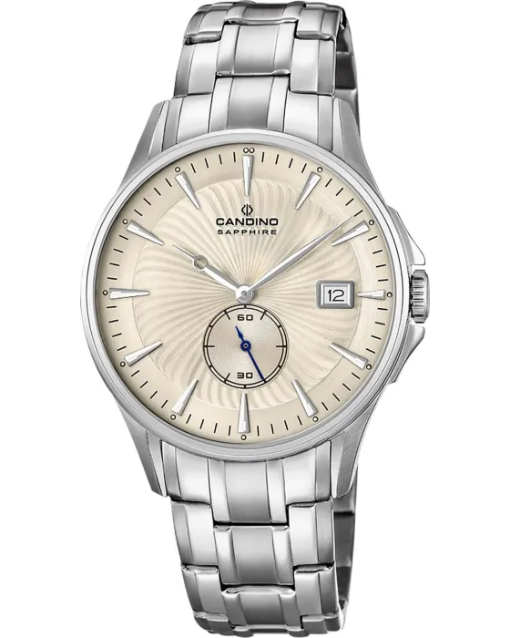Ανδρικό ρολόι Candino Casual Timeless C4635 / 2, Μπεζ καντράν, Μπρασελέ από Ανοξείδωτο ατσάλι