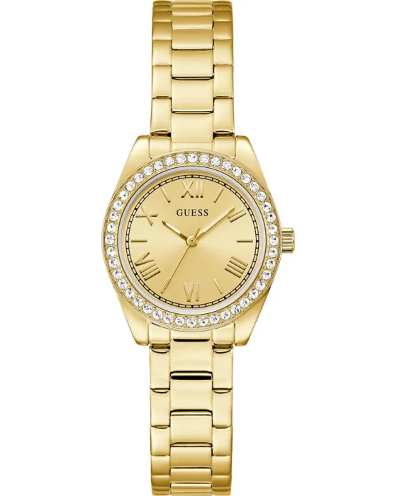 Γυναικείο ρολόι Guess Mini Luna GW0841L7, Χρυσό καντράν, Μπρασελέ από Ανοξείδωτο ατσάλι