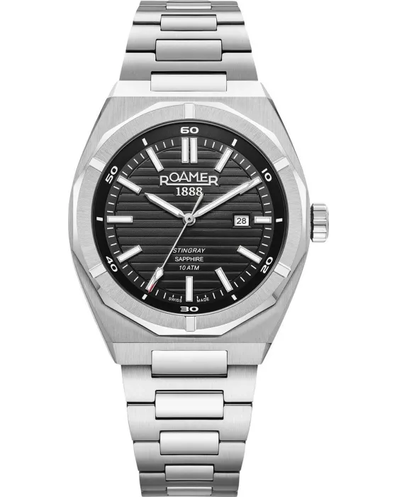 Men's watch Roamer Stingray 405856-41-55-50, Black dial, Bracelet in Stainless Steel