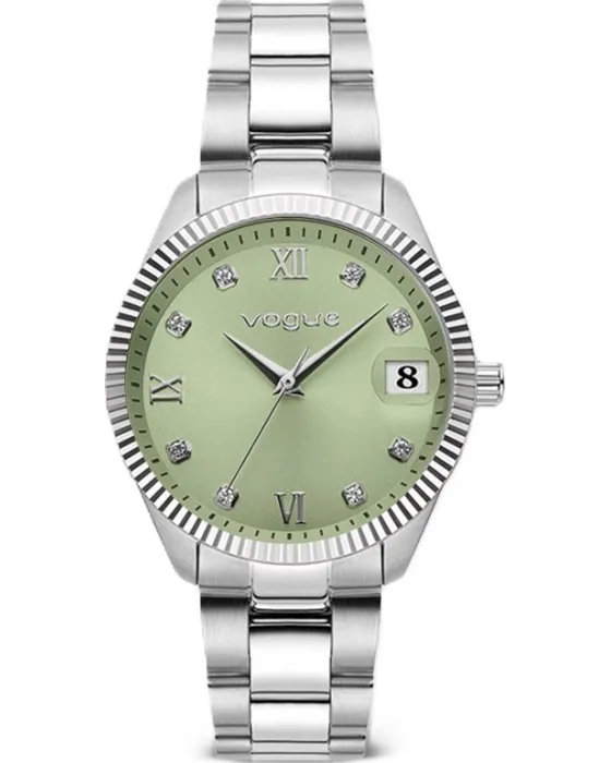 Γυναικείο ρολόι Vogue Reina Medium 2020614288, Πράσινο καντράν, Μπρασελέ από Ανοξείδωτο ατσάλι