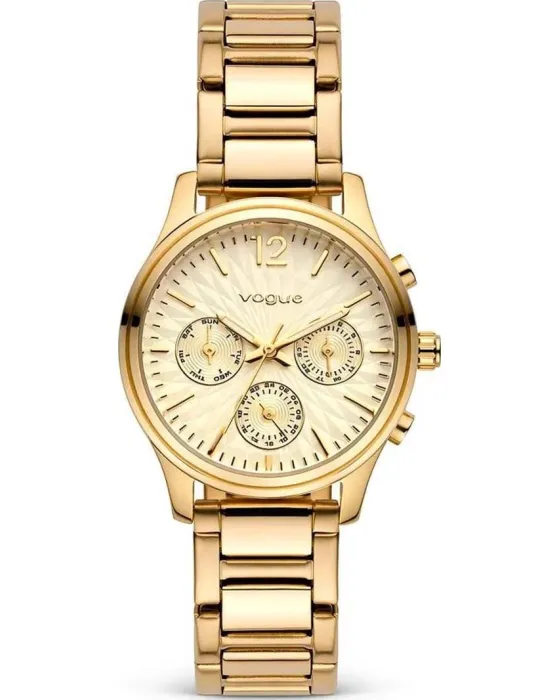 Γυναικείο ρολόι Vogue Bianca 2020617142, Χρυσό καντράν, Μπρασελέ από Ανοξείδωτο ατσάλι