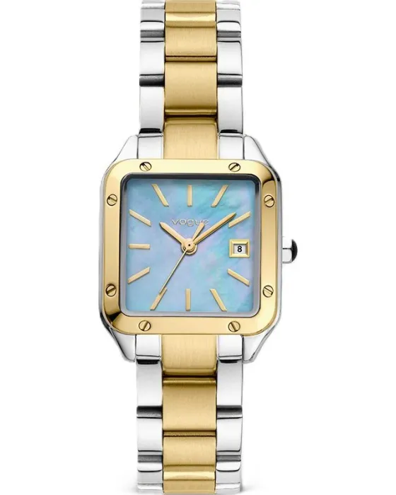 Γυναικείο ρολόι Vogue Lucile 2020617662, Γαλάζιο / Φίλντισι καντράν, Μπρασελέ από Ανοξείδωτο ατσάλι