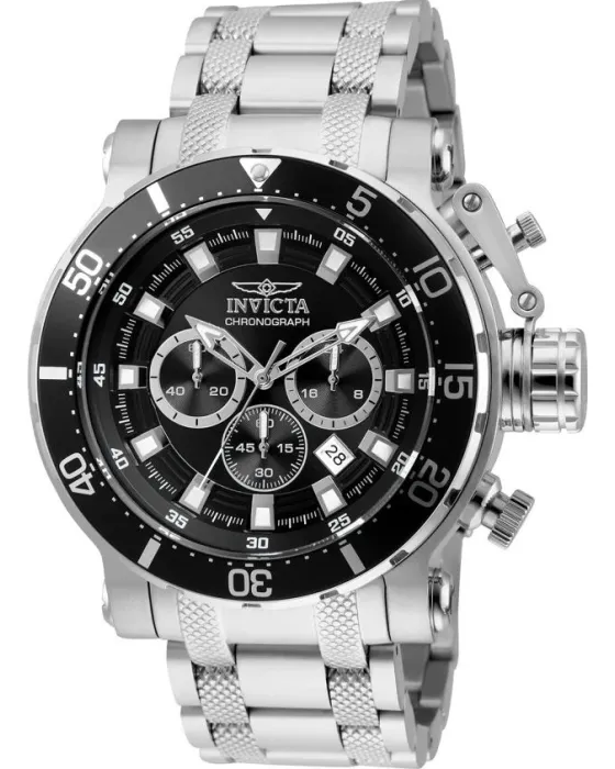 Ανδρικό ρολόι Invicta Coalition Forces Chronograph 32704, Μαύρο καντράν, Μπρασελέ από Ανοξείδωτο ατσάλι
