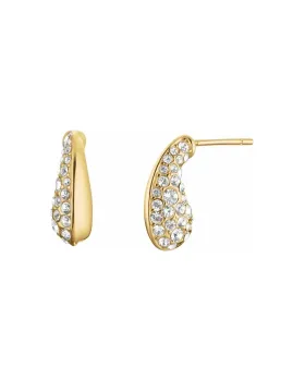 Rosefield Enamel Pave Hoops Earrings JEDDG-J1364, view 2