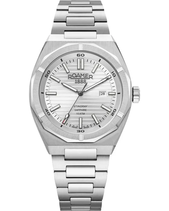 Men's watch Roamer Stingray 405856-41-15-50, Silver dial, Bracelet in Stainless Steel