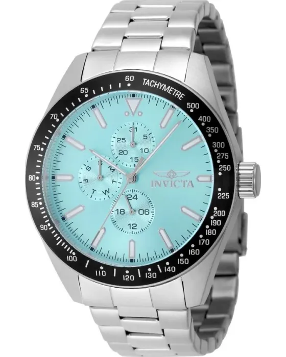 Ανδρικό ρολόι Invicta Aviator 48859, Γαλάζιο καντράν, Μπρασελέ από Ανοξείδωτο ατσάλι