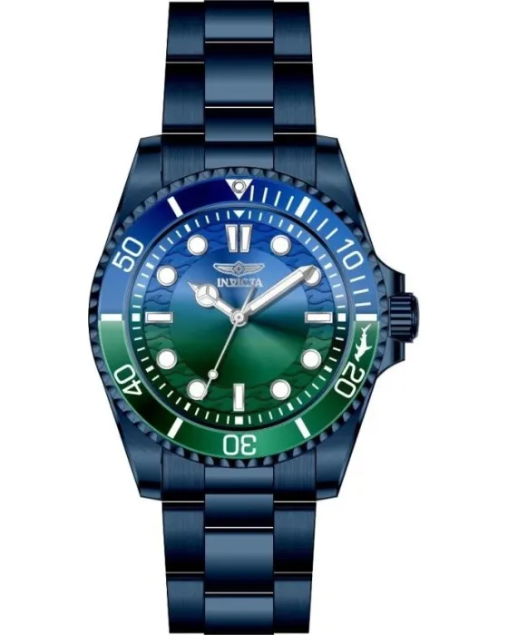 Ανδρικό ρολόι Invicta Pro Diver 50966, Μπλε / Πράσινο καντράν, Μπρασελέ από Ανοξείδωτο ατσάλι