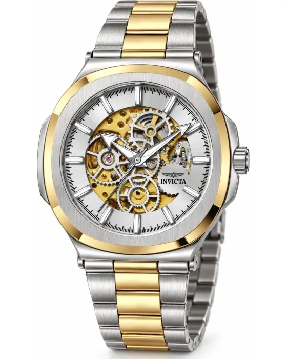 Ανδρικό ρολόι Invicta Objet D Art Automatic 70003, Ασημί καντράν, Μπρασελέ από Ανοξείδωτο ατσάλι