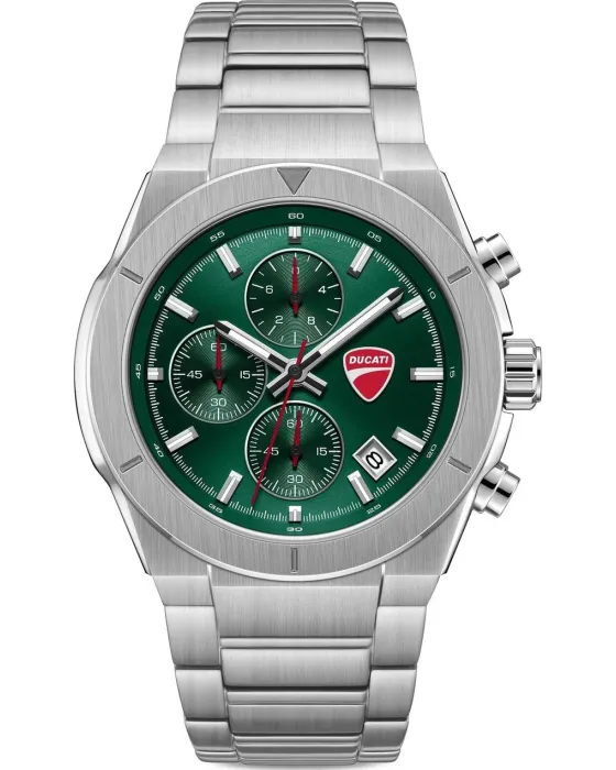 Men's watch Ducati Frontier Chronograph DTWGI0005002, Green dial, Bracelet in Stainless Steel