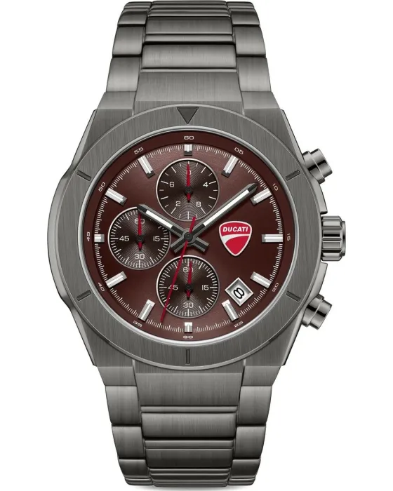 Men's watch Ducati Frontier Chronograph DTWGI0005003, Brown dial, Bracelet in Stainless Steel
