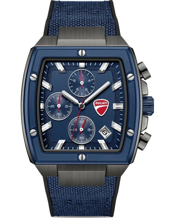 Men's watch Ducati Voyage Chronograph DTWGO0005104, Blue dial, Strap in Fabric / Silicone