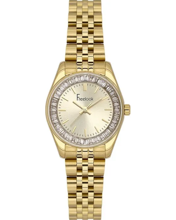Γυναικείο ρολόι Freelook Lumiere FL.1.10551-3, Χρυσό καντράν, Μπρασελέ από Ανοξείδωτο ατσάλι
