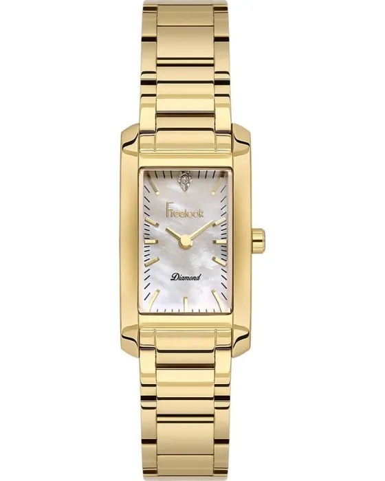 Γυναικείο ρολόι Freelook Jolie Diamond FL.1.10553-3, Ροζ / Φίλντισι καντράν, Μπρασελέ από Ανοξείδωτο ατσάλι