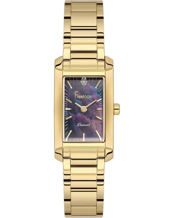 Γυναικείο ρολόι Freelook Jolie Diamond FL.1.10553-5, Πολύχρωμο / Φίλντισι καντράν, Μπρασελέ από Ανοξείδωτο ατσάλι